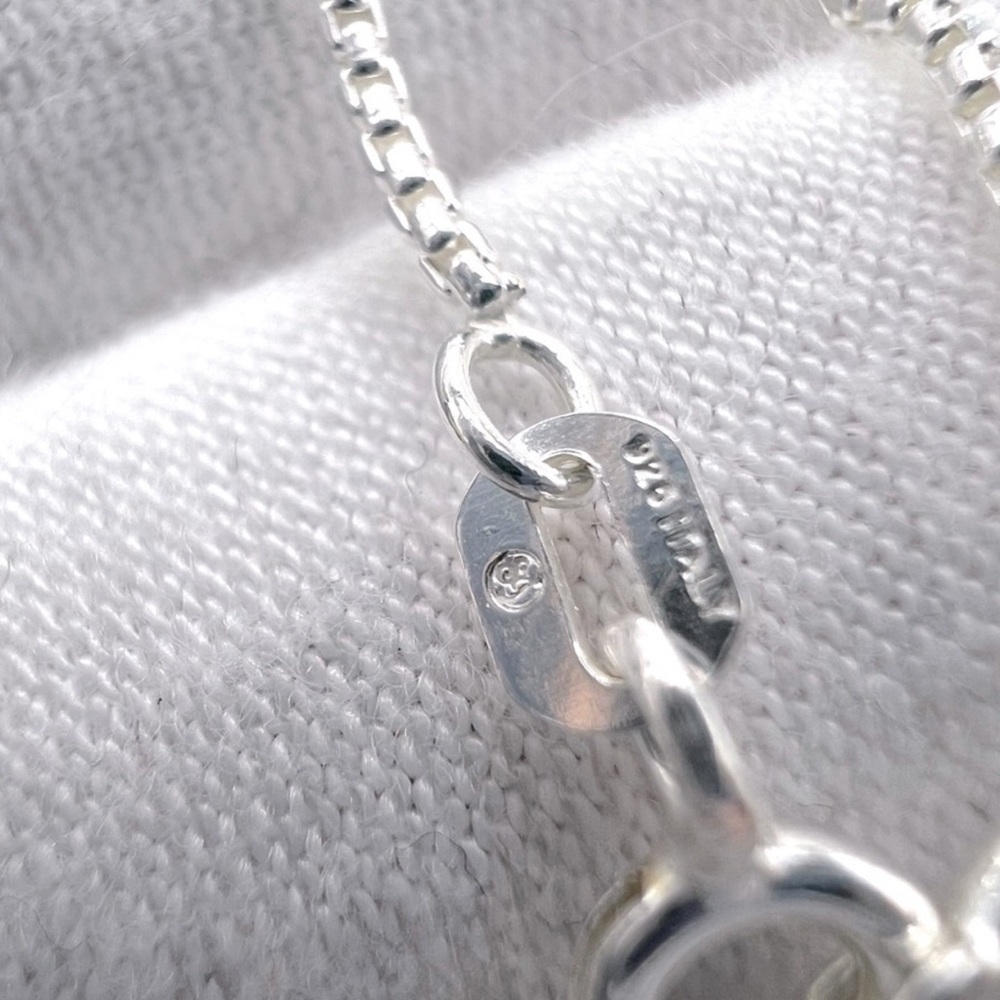 .925 Sterling Silver Plumerias Necklace with Cz Accents - Picture 11 of 13